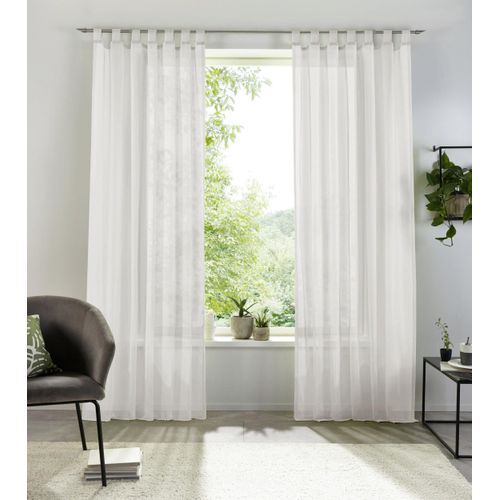 6941446630915 - my home Gardine »XANA mit Ösen Kräuselband oder Schlaufen« (1 St) Bestseller einfarbig 1 bzw 2 Schals pflegeleicht Schal