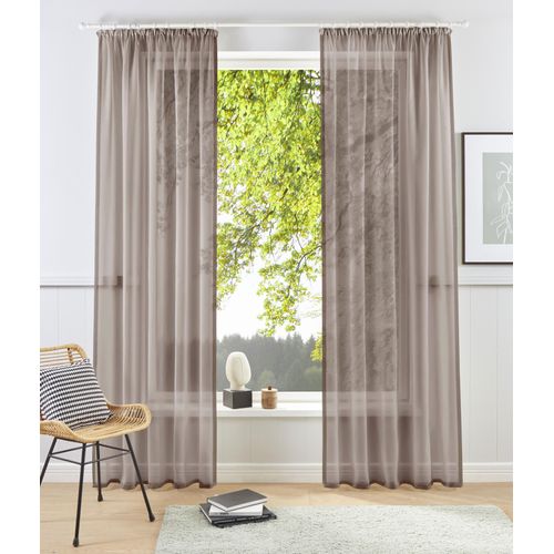 6941446605258 - my home Gardine »XANA mit Ösen Kräuselband oder Schlaufen« (1 St) Bestseller einfarbig 1 bzw 2 Schals pflegeleicht Schal