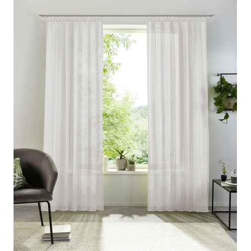 6941446630762 - my home Gardine »XANA mit Ösen Kräuselband oder Schlaufen« (1 St) Bestseller einfarbig 1 bzw 2 Schals pflegeleicht Schal