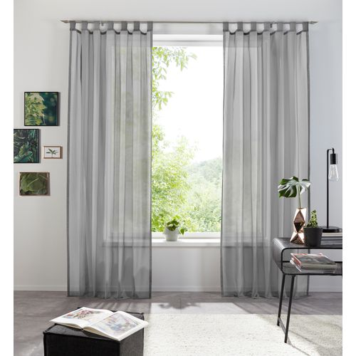 6941446605722 - my home Gardine »XANA mit Ösen Kräuselband oder Schlaufen« (1 St) Bestseller einfarbig 1 bzw 2 Schals pflegeleicht Schal