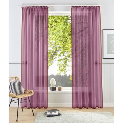 6941446605449 - my home Gardine »XANA mit Ösen Kräuselband oder Schlaufen« (1 St) Bestseller einfarbig 1 bzw 2 Schals pflegeleicht Schal