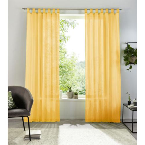 6941446605920 - Gardine MY HOME XANA Gardinen Gr 245 cm Schlaufen 140 cm gelb Schlaufen Gardine 1 Schal transparent Voile einfarbig pflegeleicht 6941446605920 - Gardine MY HOME XANA Gardinen Gr 245 cm Schlaufen 140 cm gelb Schlaufen Gardine 1 Schal transparent Voile einfarbig pflegeleicht