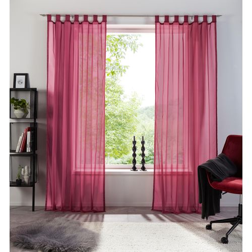6941446605784 - my home Gardine »XANA mit Ösen Kräuselband oder Schlaufen« (1 St) Bestseller einfarbig 1 bzw 2 Schals pflegeleicht Schal