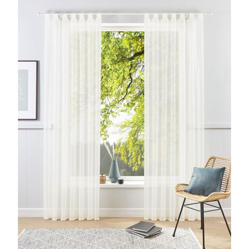 6941446605661 - my home Gardine »XANA mit Ösen Kräuselband oder Schlaufen« (1 St) Bestseller einfarbig 1 bzw 2 Schals pflegeleicht Schal