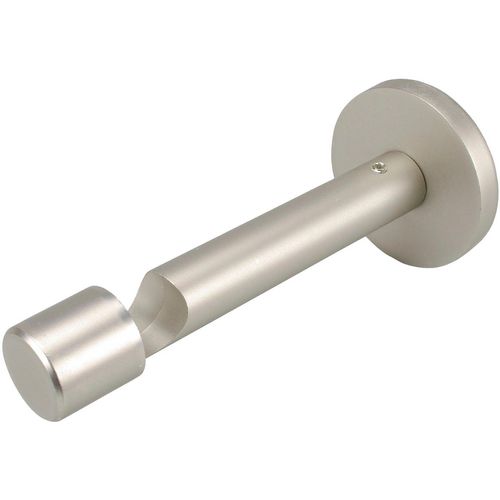 4016318016479 - Träger Gardinenstangenhalterungen Gr Ø 16 cm silberfarben (chromfarben matt) Gardinenstangenhalter Gardinenstangenhalterungen mit Schraubkappe für Gardinenstangen Ø 16 mm