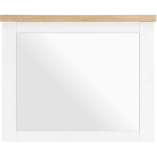 4067602883345 - Wandspiegel HOME AFFAIRE WESTMINSTER Spiegel Gr B H T 90 cm x 73 cm x 4 cm weiß (pinie dekor) Wandspiegel Breite ca 90 cm