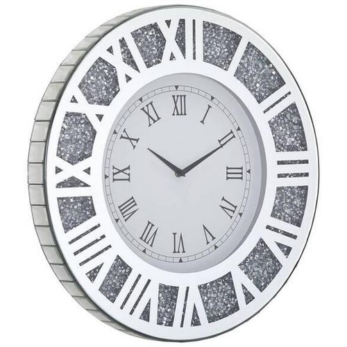 9010585505051 - Wanduhr Silber Kunststoff Glas Holzwerkstoff 50x50x44 cm RoHS CE Dekoration Uhren Wanduhren 9010585505051 - Wanduhr Silber Kunststoff Glas Holzwerkstoff 50x50x44 cm RoHS CE Dekoration Uhren Wanduhren