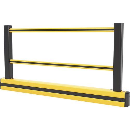 5407011840673 - Boplan Bodenbarriere mit Geländer gelb   schwarz HxBxL 1150 x 174 x 2250 mm