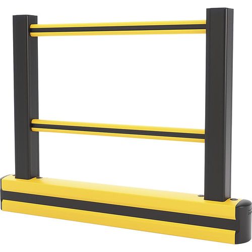 5407011840666 - Boplan Bodenbarriere mit Geländer gelb   schwarz HxBxL 1150 x 174 x 1450 mm