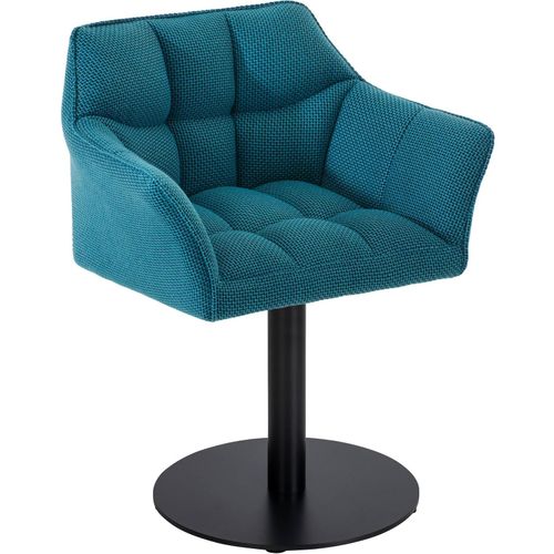 4251756488772 - Loungesessel Damaso I Esszimmerstuhl Mit Kunstleder- Stoff- Filz- Oder Samtbezug I Lounger Mit Schwarzem Metall-Gestell
