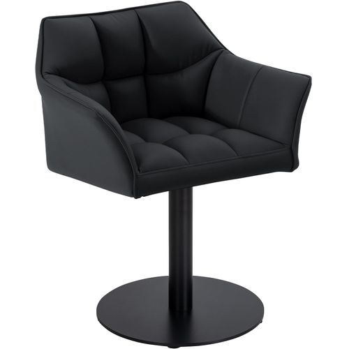 4251756488666 - Loungesessel Damaso I Esszimmerstuhl Mit Kunstleder- Stoff- Filz- Oder Samtbezug I Lounger Mit Schwarzem Metall-Gestell