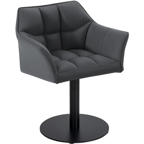 4251756488604 - Loungesessel Damaso I Esszimmerstuhl Mit Kunstleder- Stoff- Filz- Oder Samtbezug I Lounger Mit Schwarzem Metall-Gestell
