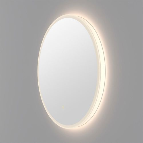 5705387009909 - Badspiegel LOEVSCHALL Atlas Rund Badezimmerspiegel mit LED Beleuchtung Lichtspiegel Spiegel Gr B H T 65cm x 65cm x 35cm Spiegelglas silberfarben (silber) Touchpanel für Lichtsteuerung Verstellbarer Spiegel Dänisches Design