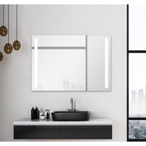 4250312106181 - Badspiegel TALOS Light silber (silberfarben) Spiegel B H T 100cm x 70cm x 5cm BxH 100x70 cm energiesparend B100cm H70cm T5cm