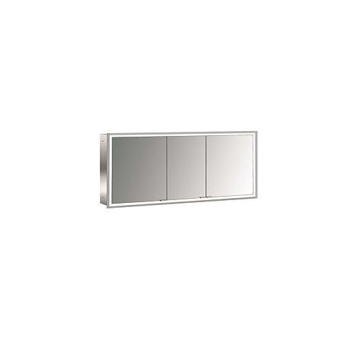 4018445141178 - Emco prime Unterputz-Lichtspiegelschrank 949706296 1600x730mm 3-türig aluminium spiegel