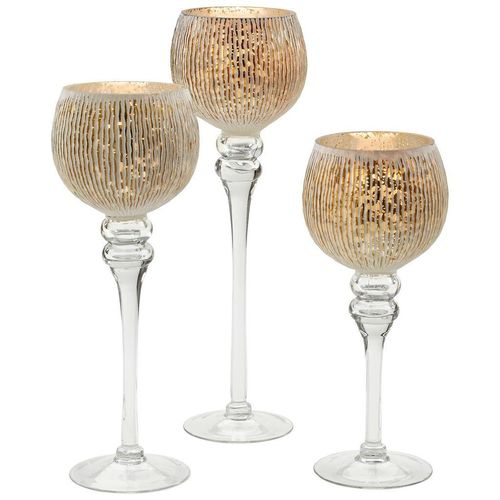4047096549798 - Xxxl Teelichthalter-Set Weiß Gold Transparent Glas 13x40 cm Dekoration Kerzen & Zubehör Teelichthalter 4047096549798 - Xxxl Teelichthalter-Set Weiß Gold Transparent Glas 13x40 cm Dekoration Kerzen & Zubehör Teelichthalter
