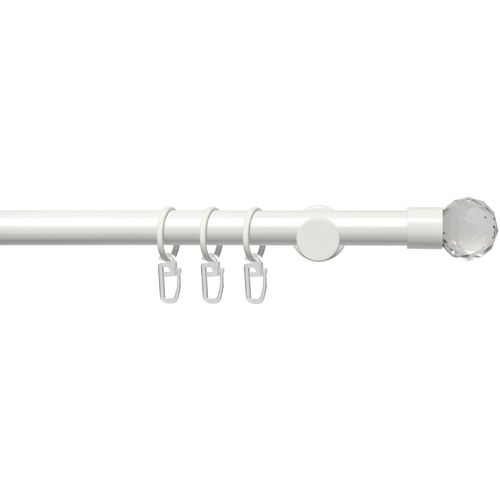 4016318373541 - Gardinenstange Fertigstilgarnitur 20 mm Power Facettkugel Liedeco Ø 20 mm 1-läufig Fixmaß verschraubt Eisen Gardinenstange Komplett weiß 4016318373541 - Gardinenstange Fertigstilgarnitur 20 mm Power Facettkugel Liedeco Ø 20 mm 1-läufig Fixmaß verschraubt Eisen Gardinenstange Komplett weiß