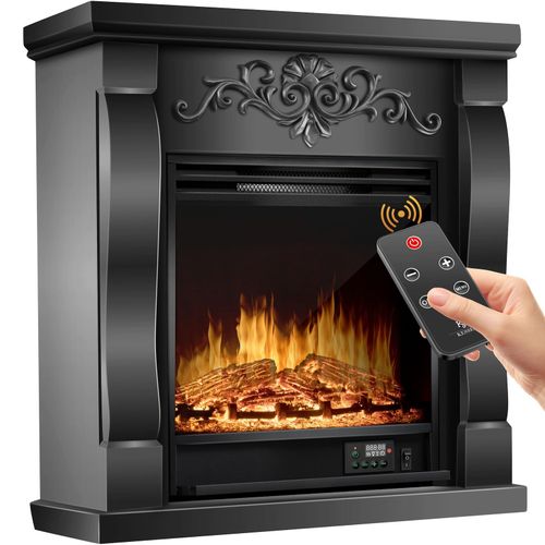 4260692718645 - KESSER® Elektrokamin Standkamin - Kamin elektrisch mit LED 3D-Flammeneffekt Mit Heizung Heizfunktion Elektro Kamin mit 1800W Leistung Wochentimer Thermostat Fernbedienung dimmbar 4260692718645 - KESSER® Elektrokamin Standkamin - Kamin elektrisch mit LED 3D-Flammeneffekt Mit Heizung Heizfunktion Elektro Kamin mit 1800W Leistung Wochentimer Thermostat Fernbedienung dimmbar