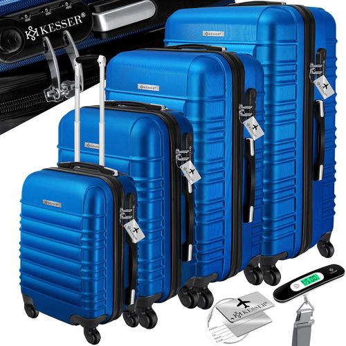 4260635557843 - KESSER® 4tlg Hartschalenkofferset Hartschalenkoffer Reisekoffer Set Reisekofferset Trolley Koffer Inkl Kofferwaage + Gepäckanhänger Rollkoffer Schloss 4 Rollen ABS-Hartschale Teleskopgriff S-M-L-XL 4260635557843 - KESSER® 4tlg Hartschalenkofferset Hartschalenkoffer Reisekoffer Set Reisekofferset Trolley Koffer Inkl Kofferwaage + Gepäckanhänger Rollkoffer Schloss 4 Rollen ABS-Hartschale Teleskopgriff S-M-L-XL
