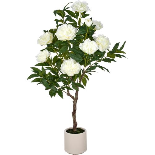 4064118325628 - Kunstpflanze CREATIV GREEN Peonie beige (creme) H120cm Kunststoff Kunstpflanzen im eleganten Topf 4064118325628 - Kunstpflanze CREATIV GREEN Peonie beige (creme) H120cm Kunststoff Kunstpflanzen im eleganten Topf