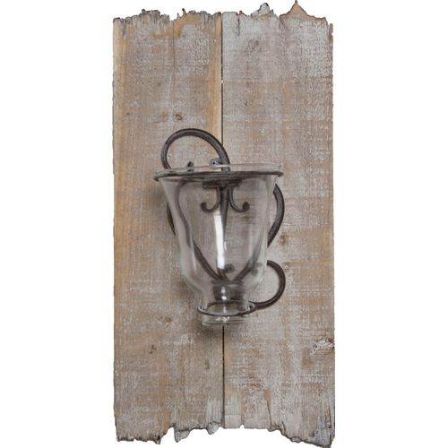 4250965951978 - Wandkerzenhalter MYFLAIR MÖBEL & ACCESSOIRES Wallha Kerzenhalter Gr B H T 22 cm x 17 cm x 42 cm braun (holzfarben) Kerzenhalter Landhaus Shabby Chic Holzwerkstoff Holzfarben