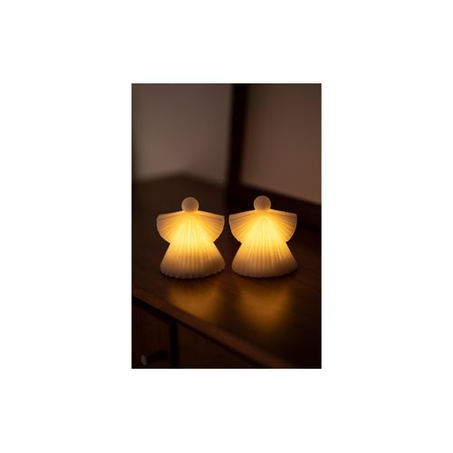 5707310133200 - LED-Dekofigur Asta Engel Wachs weiß 10cm 2er