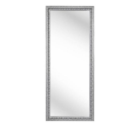 9010585088837 - Carryhome Wandspiegel  Silber  Glas  Eukalyptusholz  massiv  rechteckig  70x170x3 cm  Ganzkörperspiegel  Spiegel Wandspiegel