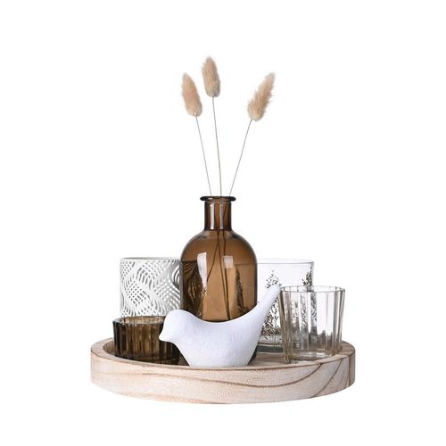 9010585536000 - Kerzenhalter-Set Mehrfarbig Naturmaterialien Stein Glas Metall Holz 10-teilig Paulownia vollmassiv Abstraktes rund 15 9010585536000 - Kerzenhalter-Set Mehrfarbig Naturmaterialien Stein Glas Metall Holz 10-teilig Paulownia vollmassiv Abstraktes rund 15