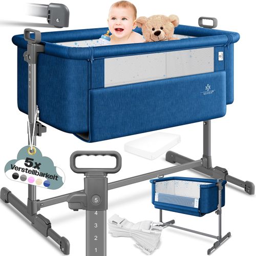 4260663285930 - KESSER® Zustellbett Hubi 3in1 Baby Beistellbett Reisebett Babybett mit weich Matratze mit Rollen Kinderbett 5-fach Höhenverstellung Faltbare Seitenwand für zu Hause und unterwegs 4260663285930 - KESSER® Zustellbett Hubi 3in1 Baby Beistellbett Reisebett Babybett mit weich Matratze mit Rollen Kinderbett 5-fach Höhenverstellung Faltbare Seitenwand für zu Hause und unterwegs