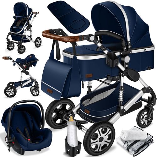 4260663280997 - KESSER® Loops 3 in 1 Kinderwagen Kombikinderwagen Komplettset incl Babywanne & Buggy Sportsitz & Auto-Babyschale - Voll-Gummireifen - Wickeltasche Regenschutz Kindertisch Set 4260663280997 - KESSER® Loops 3 in 1 Kinderwagen Kombikinderwagen Komplettset incl Babywanne & Buggy Sportsitz & Auto-Babyschale - Voll-Gummireifen - Wickeltasche Regenschutz Kindertisch Set