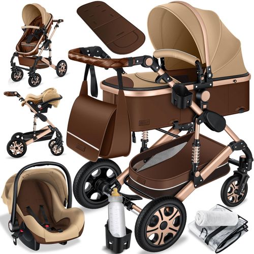 4260751943469 - KESSER® Loops 3 in 1 Kinderwagen Kombikinderwagen Komplettset incl Babywanne & Buggy Sportsitz & Auto-Babyschale - Voll-Gummireifen - Wickeltasche Regenschutz Kindertisch Set 4260751943469 - KESSER® Loops 3 in 1 Kinderwagen Kombikinderwagen Komplettset incl Babywanne & Buggy Sportsitz & Auto-Babyschale - Voll-Gummireifen - Wickeltasche Regenschutz Kindertisch Set
