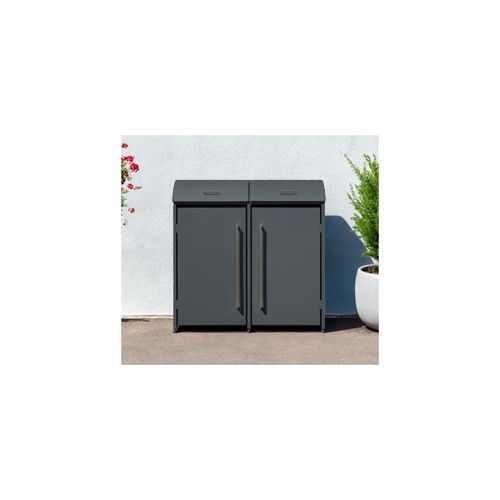 4260280778624 - Mülltonnenbox Moderna 2 2x 240 L Anthrazit 83x139x135cm 4260280778624 - Mülltonnenbox Moderna 2 2x 240 L Anthrazit 83x139x135cm
