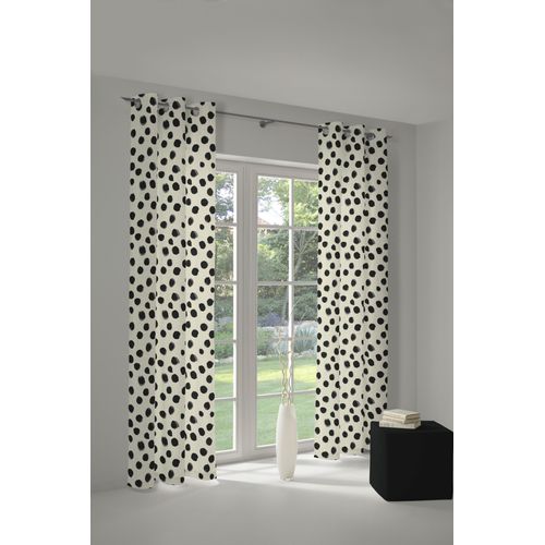 4004567292195 - Vorhang ADAM Dots weiß (naturweiß schwarz) Gardinen 225cm Ösen 145cm Baumwolle (Bio-Baumwolle) Leinen nachhaltige Materialien B145cm H225cm 4004567292195 - Vorhang ADAM Dots weiß (naturweiß schwarz) Gardinen 225cm Ösen 145cm Baumwolle (Bio-Baumwolle) Leinen nachhaltige Materialien B145cm H225cm
