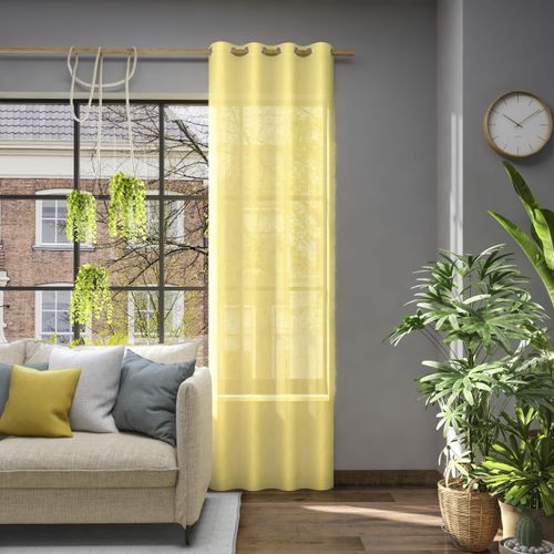 4006470500251 - Vorhang NEUTEX FOR YOU Libre-ECO Gardinen Gr 160 cm Ösen 142 cm gelb Ösen Nachhaltig Breite 142 cm nach Maß 4006470500251 - Vorhang NEUTEX FOR YOU Libre-ECO Gardinen Gr 160 cm Ösen 142 cm gelb Ösen Nachhaltig Breite 142 cm nach Maß