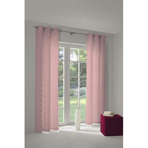 4004567275358 - Vorhang ADAM Uni Collection Gr 1 rosa B145cm H145cm Jacquard Baumwolle (Bio-Baumwolle) Gardinen nachhaltig