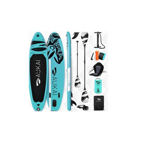 2100000923328 - Stand Up Paddle Board AUKAI Pro Ocean mit Kajak-Sitz türkis 2100000923328 - Stand Up Paddle Board AUKAI Pro Ocean mit Kajak-Sitz türkis