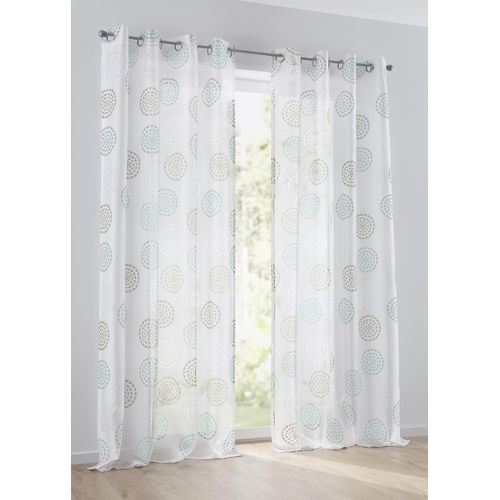 4016478094652 - Vorhang KUTTI Bella Gr 4 blau (weiß beige türkis) B135cm H245cm Baumwolle Polyester Gardinen Gardine halbtransparent Ausbrenner bedruckt Baumwolle-Polyester 4016478094652 - Vorhang KUTTI Bella Gr 4 blau (weiß beige türkis) B135cm H245cm Baumwolle Polyester Gardinen Gardine halbtransparent Ausbrenner bedruckt Baumwolle-Polyester