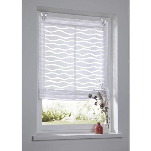 4016478106126 - Raffrollo KUTTI Enya Gr 3 weiß B80cm H140cm Ausbrenner Obermaterial 65% Baumwolle 35% Polyester Raffrollos Montage ohne Bohren incl Fensterhaken 4016478106126 - Raffrollo KUTTI Enya Gr 3 weiß B80cm H140cm Ausbrenner Obermaterial 65% Baumwolle 35% Polyester Raffrollos Montage ohne Bohren incl Fensterhaken