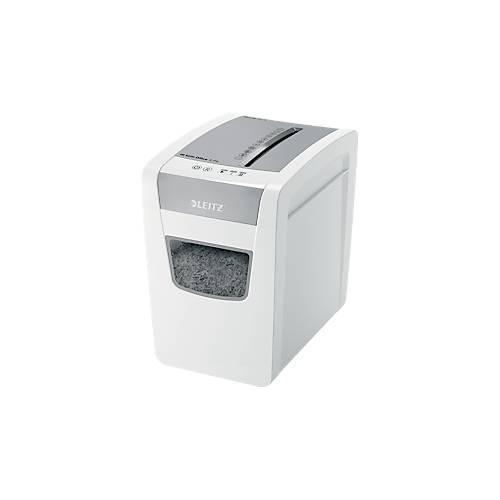4002432130078 - AKTION LEITZ IQ Slim Office Aktenvernichter mit Partikelschnitt P-4 4 x 28 mm bis 12 Blatt weiß mit CashBack