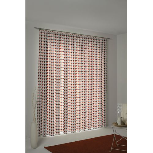 4004567284749 - Vorhang ADAM Circles Gr 2 orange (natur orange hellgrau) B145cm H175cm Jacquard Baumwolle (Bio-Baumwolle) Gardinen nachhaltig