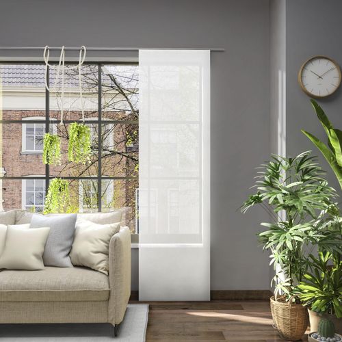 4006470515842 - Schiebegardine NEUTEX FOR YOU Libre-ECO weiß (wollweiß) B60cm H255cm Jacquard Polyester Gardinen Nachhaltig nach Maß