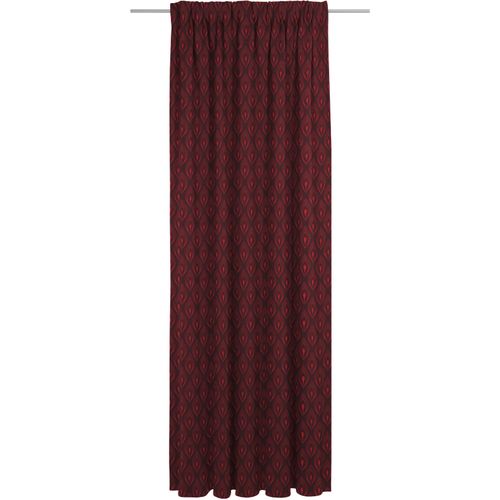 4004567315917 - Vorhang ADAM Feathers Gardinen Gr 255 cm Multifunktionsband 142 cm rot (dunkelrot) Esszimmergardinen nachhaltig aus Bio-Baumwolle