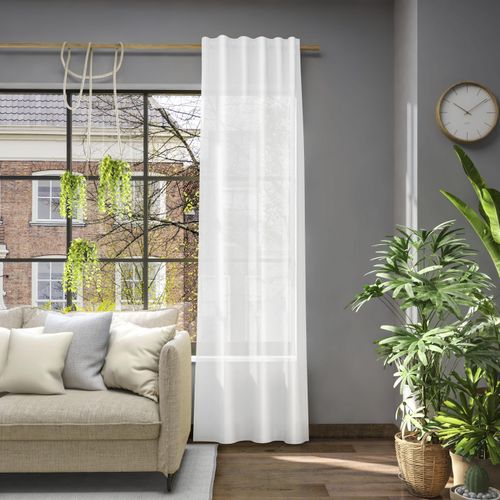 4006470528224 - Vorhang NEUTEX FOR YOU Libre-ECO weiß (wollweiß) Gardinen 250cm Multifunktionsband 142cm Polyester Nachhaltig nach Maß B142cm H250cm