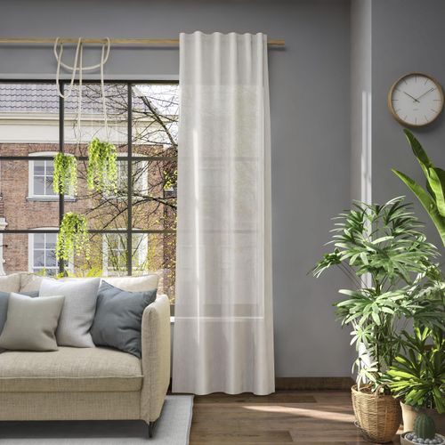 4006470528538 - Vorhang NEUTEX FOR YOU Libre-ECO Gardinen Gr 220cm Multifunktionsband 142cm braun (leder) Nachhaltig nach Maß