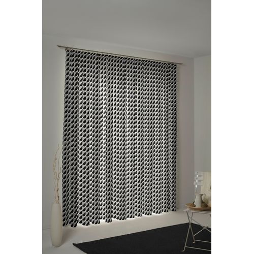4004567285012 - Vorhang ADAM Circles Gr 2 grau (dunkelgrau hellgrau schwarz) B145cm H175cm Jacquard Baumwolle (Bio-Baumwolle) Gardinen nachhaltig