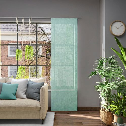 4006470515255 - Schiebegardine NEUTEX FOR YOU Libre-ECO grün (salbei) B60cm H205cm Jacquard Polyester Gardinen Nachhaltig nach Maß 4006470515255 - Schiebegardine NEUTEX FOR YOU Libre-ECO grün (salbei) B60cm H205cm Jacquard Polyester Gardinen Nachhaltig nach Maß