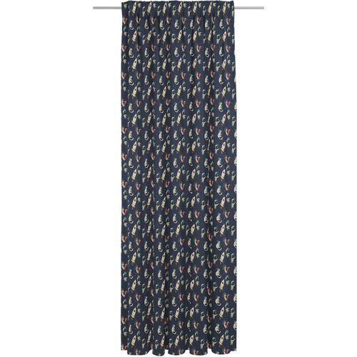4004567314064 - Vorhang ADAM Space Gardinen Gr 255 cm Multifunktionsband 142 cm blau (dunkelblau) Kinder Kinderzimmergardinen nachhaltig aus Bio-Baumwolle