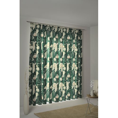 4004567285562 - Vorhang ADAM Eden Gr 2 grün (natur dunkelgrün) B145cm H175cm Jacquard Baumwolle (Bio-Baumwolle) Gardinen nachhaltig