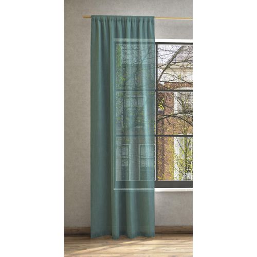 4006470485435 - Vorhang NEUTEX FOR YOU Mara-ECO Gardinen Gr 245 cm Stangendurchzug 144 cm grün (smaragd) Stangendurchzug Nachhaltig