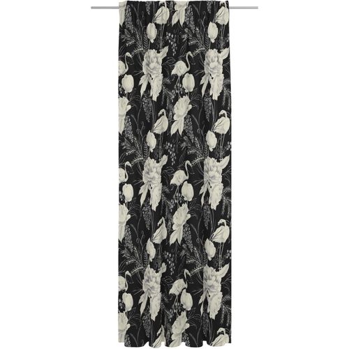4004567313814 - Vorhang ADAM Eden Gr 1 schwarz-weiß (weiß schwarz) Gardinen 145cm Multifunktionsband 142cm Baumwolle nachhaltig aus Bio-Baumwolle B142cm H145cm 4004567313814 - Vorhang ADAM Eden Gr 1 schwarz-weiß (weiß schwarz) Gardinen 145cm Multifunktionsband 142cm Baumwolle nachhaltig aus Bio-Baumwolle B142cm H145cm
